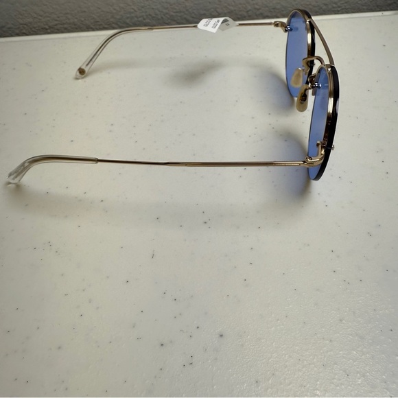 New Garrett Light Blue Lens Sunglasses Beaumont GLCO Round Shape - Picture 6 of 9